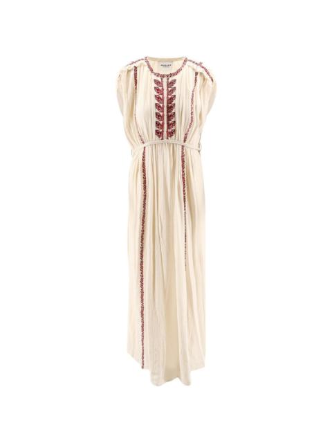 Isabel Marant Étoile embroidered tie waist dress