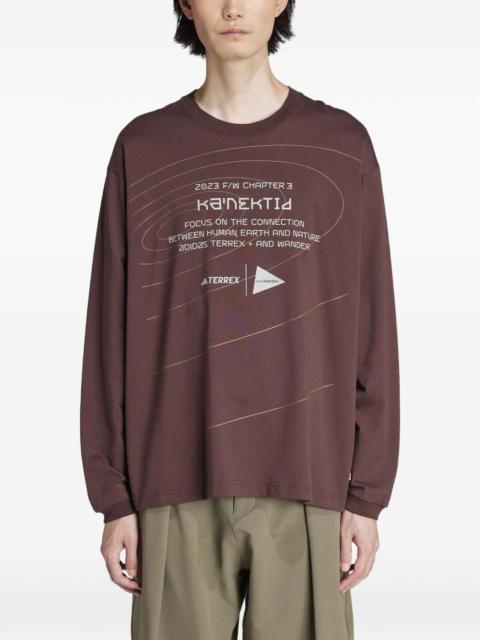 adidas graphic-print long-sleeve sweater