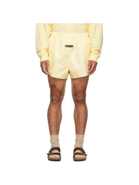 Yellow Nylon Shorts