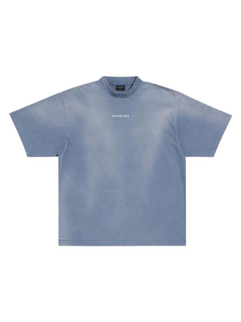 BALENCIAGA Back Medium Fit T-Shirt - Faded Blue