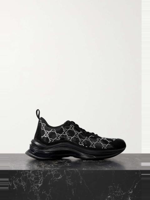 GUCCI 여성 Gucci Run GG 크리스탈 스니커