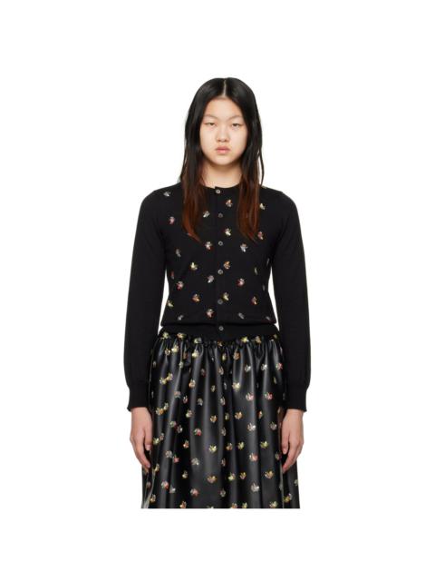 Comme des Garçons GIRL Black Embroidered Cardigan