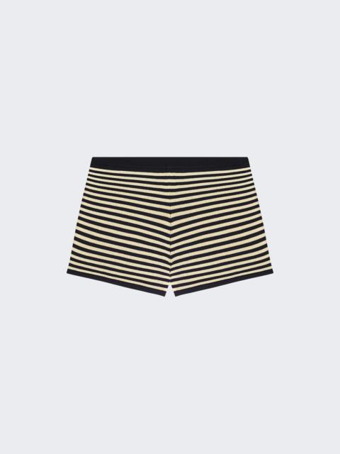 CALLE DEL MAR Pop Stripe Mini Short Black And Custard