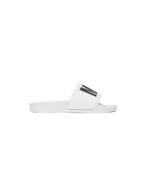MSGM White Maxi Logo Slides