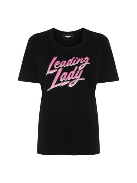 Leading Lady-print T-shirt