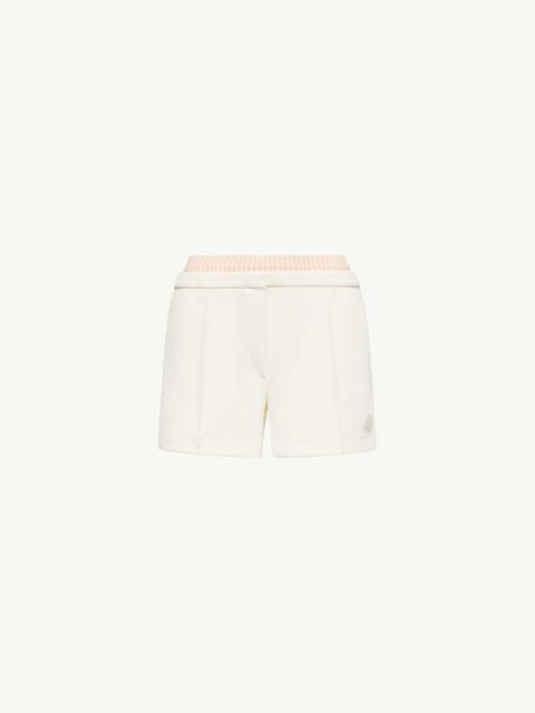 Moncler Layered-Effect Vichy Cotton Blend Shorts