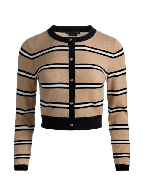 Alice + Olivia DOLLIE STRIPED CARDIGAN