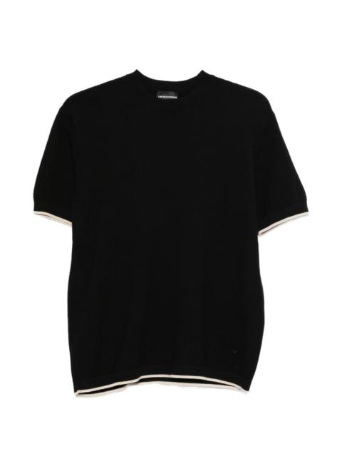 EMPORIO ARMANI stripe-detail T-shirt