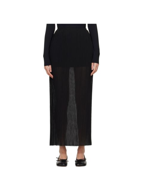 MM6 Maison Margiela Black Sheer Maxi Skirt