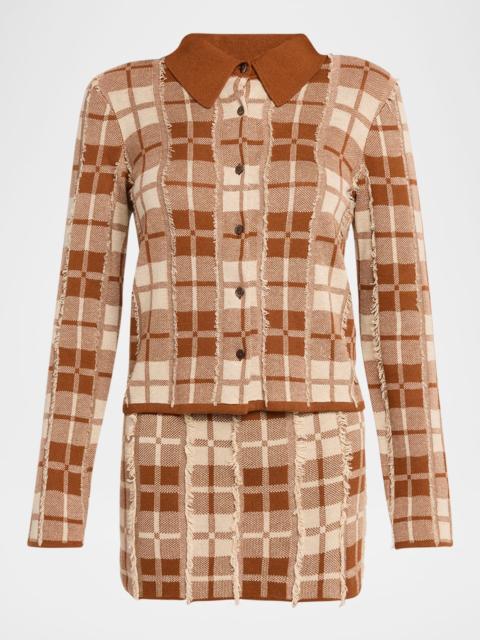 GUEST IN RESIDENCE Fringe Plaid Elle Shirt