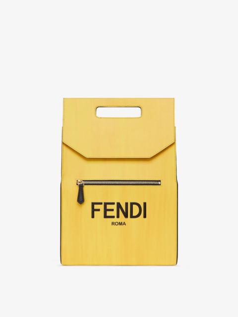 FENDI Yellow leather backpack