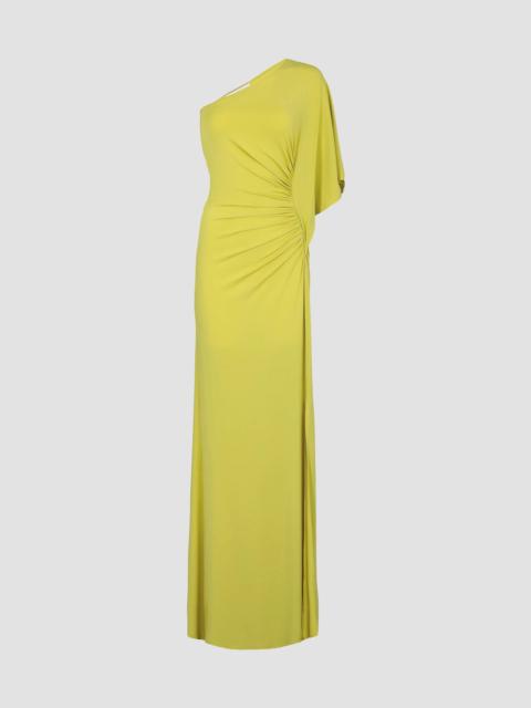 SILVIA TCHERASSI Women's Doli Ruched One-Shoulder Maxi Dress - Lime