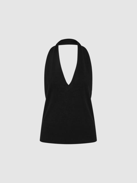 ST. AGNI Fine Merino Halter Top - Black