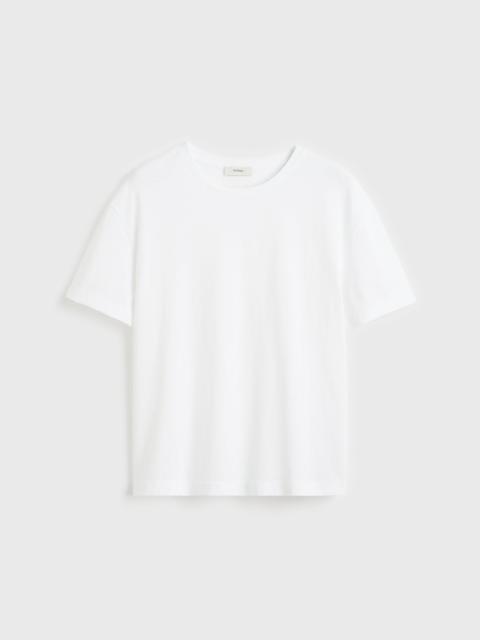 TOTEME Classic embroidered tee optic white
