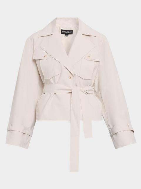 LAMARQUE Quinn Cropped Trench Jacket
