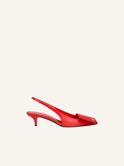 courrèges FOLD LEATHER SLINGBACKS