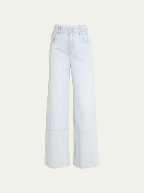 ULLA JOHNSON The Margot High-Rise Wide-Leg Denim Jeans