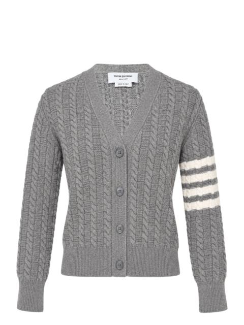 Thom Browne Cable Knit 4-Bar Cardigan