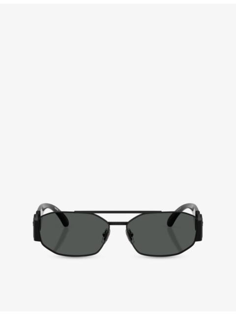 VERSACE VE2287 Irregular-Frame Metal Sunglasses
