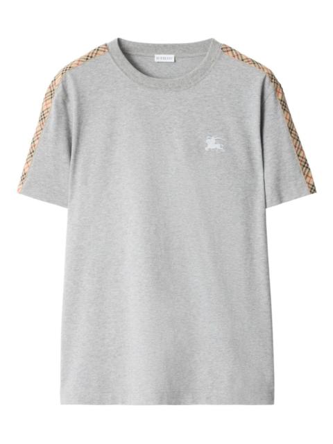 Burberry Equestrian Knight check-trim T-shirt
