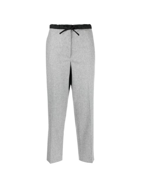 drawstring cropped trousers