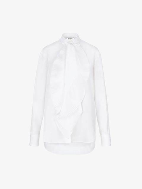 Givenchy Shirt in poplin with pleated scarf collar