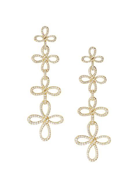 DAVID YURMAN Women's Wisteria Statement Drop Earrings in 18K Yellow Gold with Diamonds, 88.7MM - Diamond