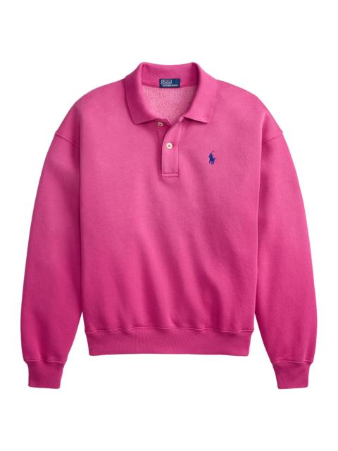 Polo Ralph Lauren Women's Cotton-Blend Fleece Polo Sweatshirt - Accent Pink