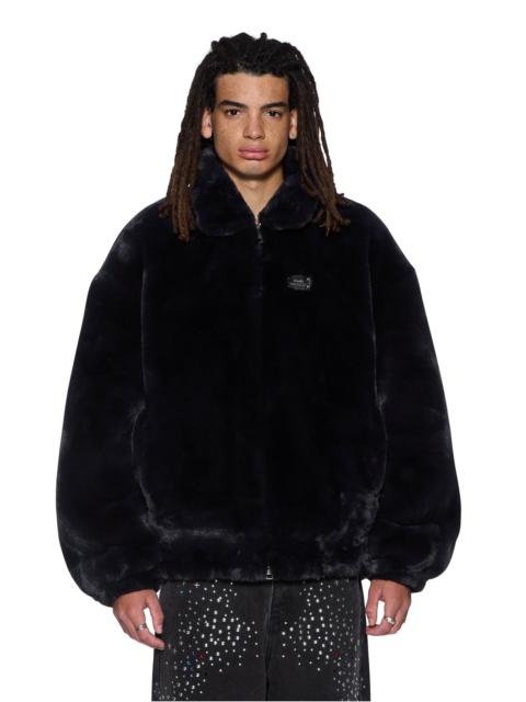 Ksubi HUSSLE FAUX FUR JACKET BLACK