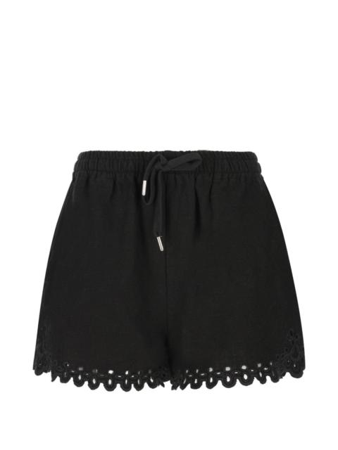 Isabel Marant Balyme broderie-anglaise shorts