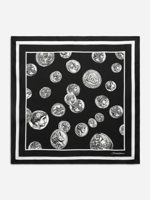 Dolce & Gabbana Coin print silk bandanna (50x50)