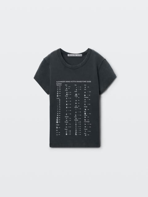 Alexander Wang CRYSTAL GRAPHIC FITTED TEE