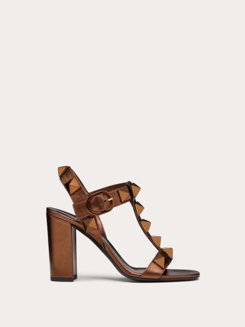 Valentino ROMAN STUD METALLIC NAPPA LEATHER AND MATCHING STUD SANDAL 90MM