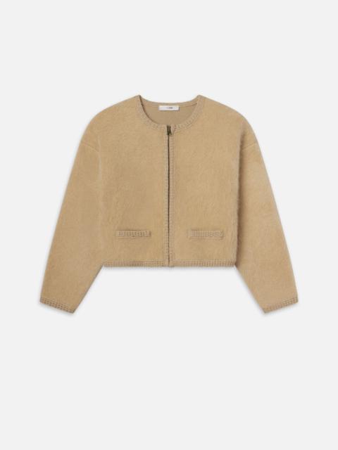 FRAME Lofty Crochet Cardi in Wheat