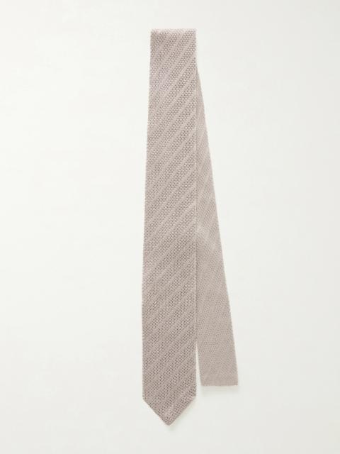 Brunello Cucinelli 8cm Striped Knitted Silk Tie