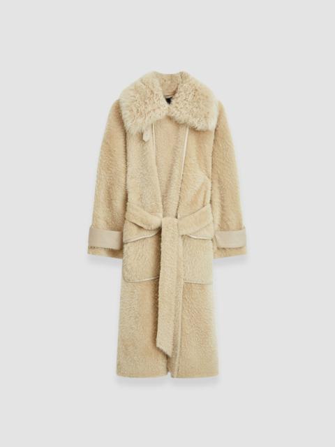 JOSEPH Textured Shearling Denis Coat