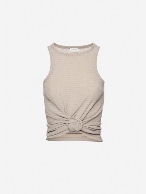 MAGDA BUTRYM Crepe knotted tank top in brown