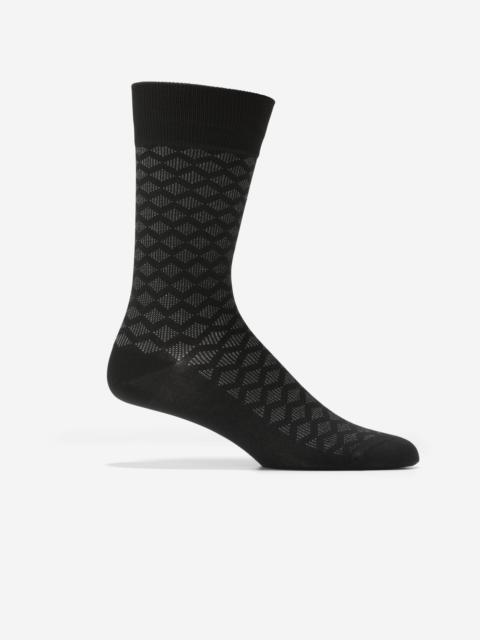 COLE HAAN Men's Diamond Microfiber Dress Crew Socks