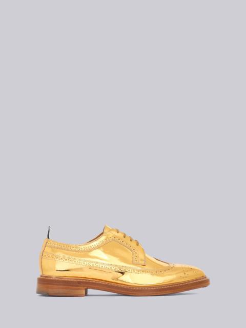 Thom Browne Gold Mirror Polished Calf Leather Longwing Brogue