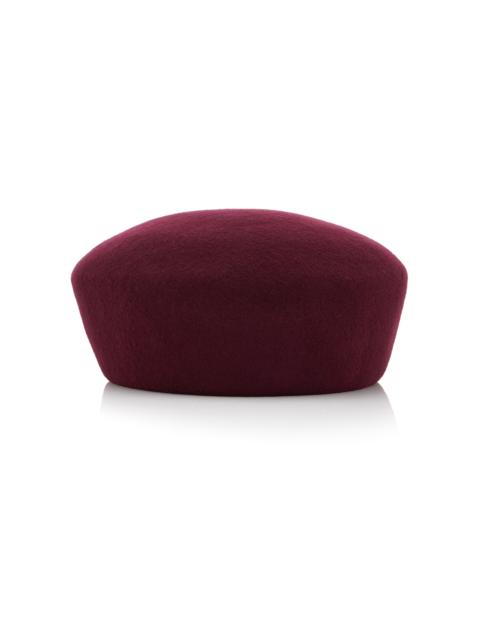 The Frankie Shop Noxley Wool Pillbox Hat red