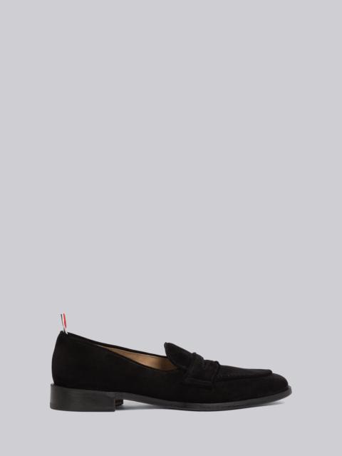 Thom Browne Fine Kid Suede Varsity Penny Loafer