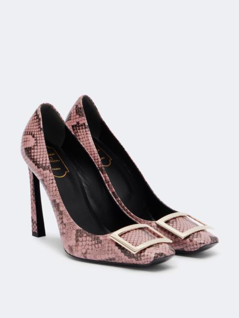 Roger Vivier Trompette snake-print leather pumps
