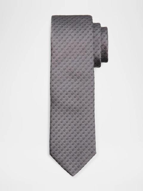 Brunello Cucinelli Men's Micro Dot Silk Tie