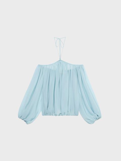 Blumarine OFF-THE-SHOULDER GEORGETTE BLOUSE