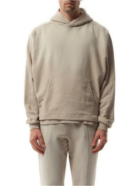 REPRESENT Step Hem Hoodie in Oat
