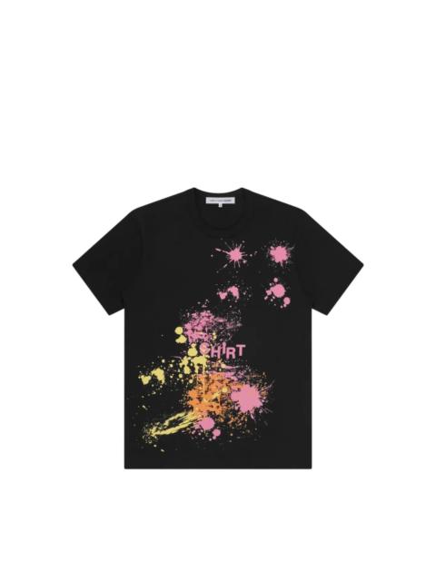 Comme des Garçons SHIRT PAINT-SPLATTER LOGO-PRINT T-SHIRT