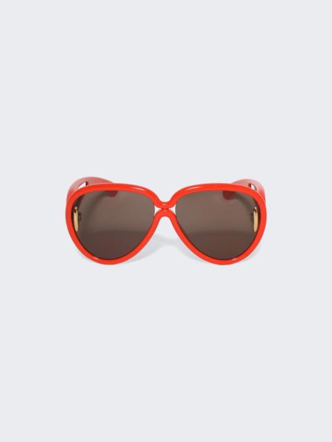 Pilot Mask Sunglasses Shiny Orange