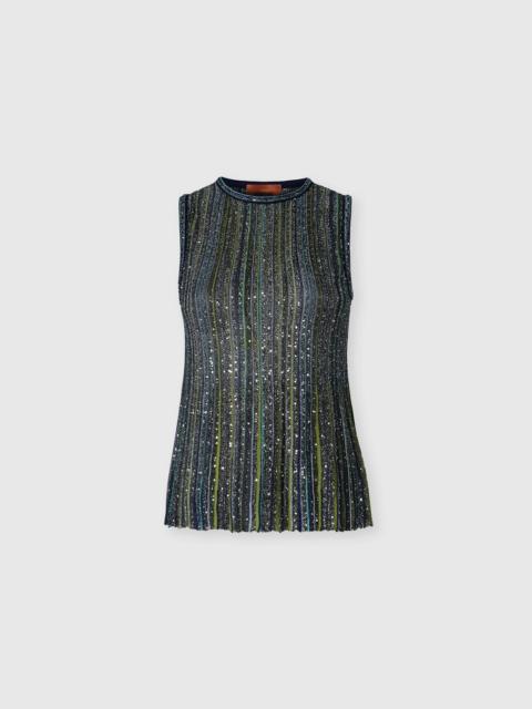 Missoni Sleeveless ribbed top with sequins