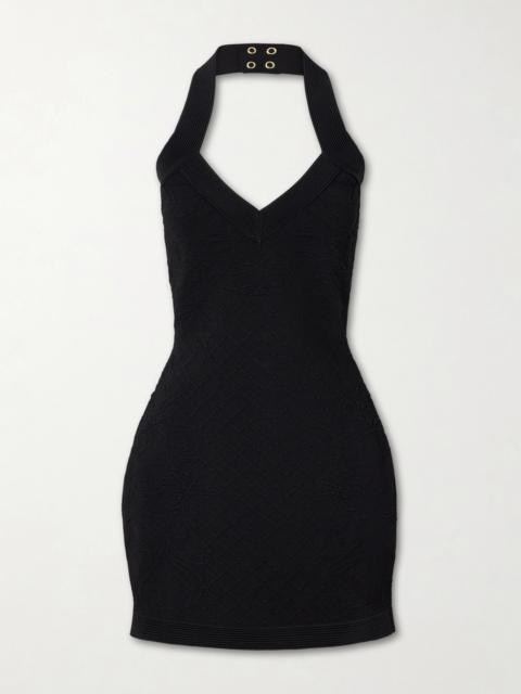 Balmain Jacquard-knit Mini Dress