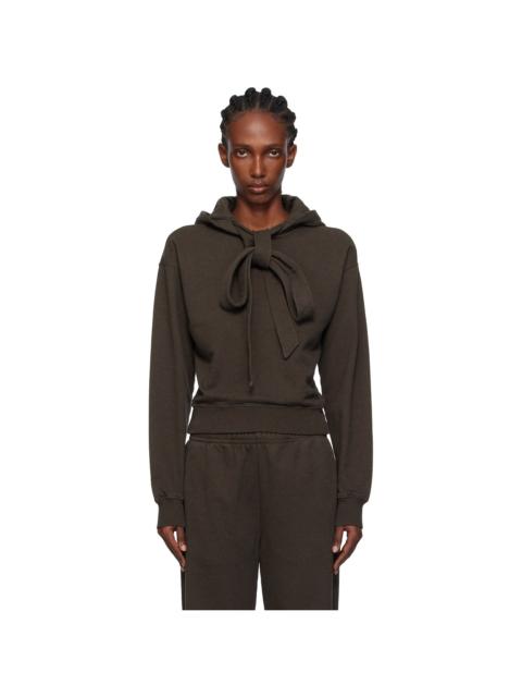 JW Anderson Brown Tied Bow Hoodie